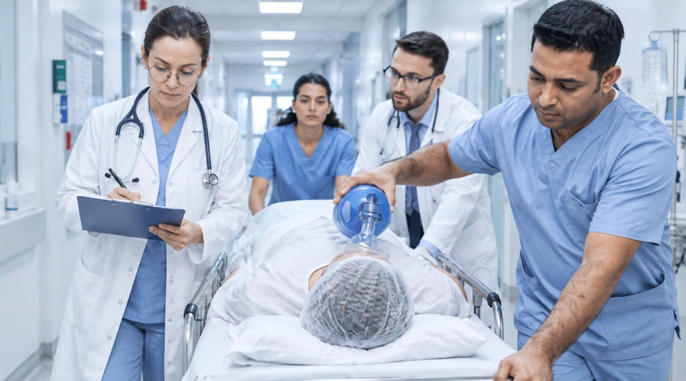 Emergency Medical Team in Trauma Bay